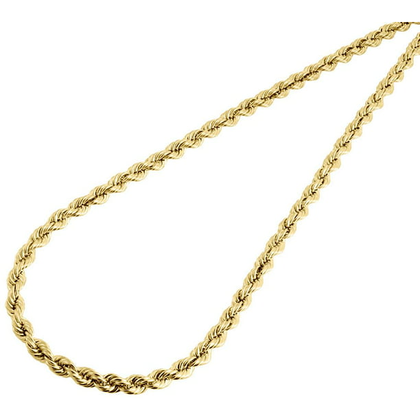 22 Inches Long 14Kt Gold Rope Chain With Lobster Lock Rope Chain 